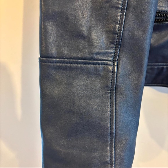 Sanctuary Navy Leather Jacket - Picture 2 of 7